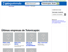 Tablet Screenshot of guia-totonicapan.guiaguatemala.com.gt
